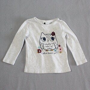 Carter’s 18M Owl Long Sleeve Tee “Whoo Loves Ya?” Washed Once Never Worn